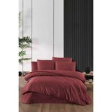 Mira Home Stripe Saten Line Çift Kişilik Nevresim Takımı Bordo - Çok Renkli - Standart