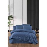 Mira Home Stripe Saten Line Çift Kişilik Nevresim Takımı Indigo - Çok Renkli - 240 x 260 cm