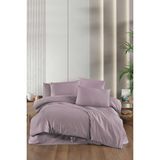 Mira Home Stripe Saten Line Çift Kişilik Nevresim Takımı Mürdüm - Çok Renkli - 100 x 100 cm