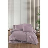 Mira Home Stripe Saten Line Çift Kişilik Nevresim Takımı Mürdüm - Çok Renkli - 240 x 260 cm