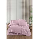 Mira Home Stripe Saten Line Çift Kişilik Nevresim Takımı Pudra - Renkli - 180 x 200 cm