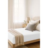 Mira Home Tek Kişilik Düz Penye %100 Pamuklu Lastikli Çarşaf 100X200 - Beyaz