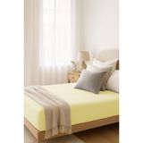 Mira Home Tek Kişilik Düz Penye %100 Pamuklu Lastikli Çarşaf 100X200 - Sarı