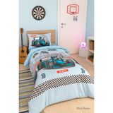 Mira Home Tek Kişilik Genç Erkek Çocuk Nevresim Takımı Race - Mavi - 160 x 200 cm