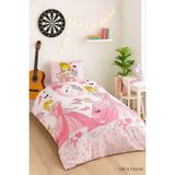 Mira Home Tek Kişilik Genç Kız Çocuk Nevresim Takımı Prenses - Pembe - 160 x 200 cm