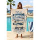 Mira Home Unisex Desenli Baskılı Deniz Plaj Havlusu Balık 70X140 Cm
