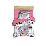Mira Home Wish Rabbit Dijital Baskılı 3D Pamuklu Yenidoğan Bebek Nevresim Takımı