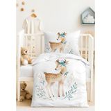 Mira Home Yenidoğan Kız Bebek Nevresim Takımı; %100 Pamuklu Ahu - 100 x 150 cm - Beyaz