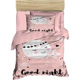 Mira Home Yenidoğan Kız Bebek Nevresim Takımı; %100 Pamuklu Good Night - 100 x 150 cm - Pembe