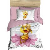 Mira Home Yenidoğan Kız Bebek Nevresim Takımı; %100 Pamuklu Lady Bee - Renkli - 100 x 150 cm