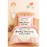 Mira Home Yenidoğan Kız Bebek Nevresim Takımı 3D Pamuklu Baby Shower White