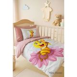 Mira Home Yenidoğan Kız Bebek Nevresim Takımı 3D Pamuklu Lady Bee - 100 x 150 cm - Pembe