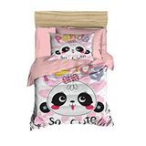 Mira Home Yenidoğan Kız Bebek Nevresim Takımı 3D Pamuklu Panda So Cute