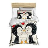 Mira Home Yenidoğan Kız Bebek Nevresim Takımı 3d Pamuklu Penguen Çok Renkli