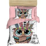 Mira Home Yenidoğan Kız Bebek Nevresim Takımı 3D Pamuklu Wild And Free - 100 x 150 cm - Pembe