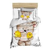 Mira Home Yenidoğan Kız / Erkek Unisex Bebek Nevresim Takımı 3d Pamuklu Civciv Çok Renkli