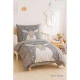 Mira Home Yenidoğan Kız / Erkek Unisex Bebek Nevresim Takımı 3D Pamuklu Geyik - 100 x 150 cm - Gri