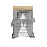 Mira Home Yenidoğan Kız / Erkek Unisex Bebek Nevresim Takımı 3d Pamuklu Gri Tavşan Çok Renkli