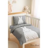 Mira Home Yenidoğan Kız / Erkek Unisex Bebek Nevresim Takımı 3d Pamuklu Gri Tavşan