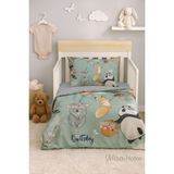 Mira Home Yenidoğan Kız / Erkek Unisex Bebek Nevresim Takımı 3D Pamuklu Sevimli Hayvanlar - 100 x 150 cm - Gri