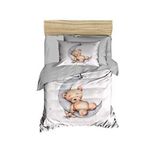 Mira Home Yenidoğan Kız / Erkek Unisex Bebek Nevresim Takımı 3d Pamuklu Uykudaki Ayıcık Çok Renkli