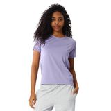 Mira Kadın Beyaz Mor Antrenman T-Shirt 25KK1046-LIL