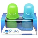 MIRA NATURAL HEALTH & BEAUTY SOLUTIONS Anti Selülit Silikon Vakum Masaj Kapları - Vücut Çekme Terapisi ve Selülit Giderme için - 1 Adet Yumuşak (Yeşil) ve 1 Sert (Mavi) Bardak Seti