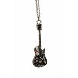 Mira Rock Tarzı Kafatası Gitar Tasarımlı Metal Kolye