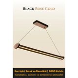 Mira Rose Gold 3000K Lineer Led Sarkıt Avize – Kumandalı Dim Edilebilir – Aşağı Işık