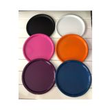 Mira züccaciye 6'lı Mix Set Metal Tek Kişilik Dekoratif Mum, Çay, Kahve Ve Pasta Servisi Sunum Tepsisi 23 Cm