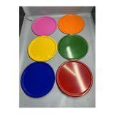 Mira züccaciye 6'lı Mix Set Metal Tek Kişilik Dekoratif Mum, Çay, Kahve Ve Pasta Servisi Sunum Tepsisi 30 Cm
