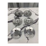 Mira züccaciye Lüx 6'lı Gümüş Düz Model Paslanmaz Metal Çay Tabağı