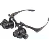 Miraaxx -Gözlük Modeli 10X 15X 20X 25X Lens,2led Işıklı,büyüteç - Renkli