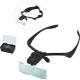 Miraaxx -Işıklı Gözlük Büyüteç - 5 Farklı Lens 9892B - Renkli