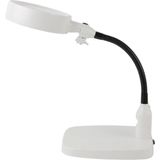 Miraaxx -Masaüstü 10X LED Işıklı Büyüteç Okuma El Sanatları Onarım Büyüteç 7765 - Renkli