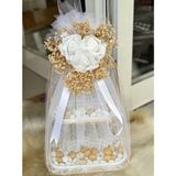 Mirabella Gift Iki Katlı Stand Kare 80 Adet Süslemeli Tüllü Isteme Çikoltası, Söz Nişan Çikoltası,bebek Çikolatası