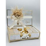 Mirabella Gift Silindir Kutu Kız Isteme Çiçeği 41 Adet Kırmızı Yapay Gül Söz Çiçeği, Nişan Çiçeği, Söz Nişan Çiçeği