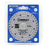 Mirac El Aletleri Mirac Or-Tac Kesici Disk Ince Hassas ve Turbo Kesici ve Ceramıc 115MM x 22.2mm Mermer Spral Taşı