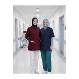 mirach 2’li Paket Tesettür Forma Geniş Kalıp Bordo Lacivert Scrubs Hemşire Doktor Cerrahi Üniforma Hastane