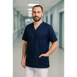 mirach Erkek 4 Cepli Hemşire Ve Doktor Scrubs Tek Üst Üniforma Hastane Cerrahi Forma Rahat Medikal Kıyafet