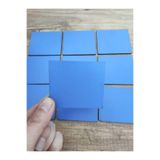 Miracix 10 Adet Ahşap Renkli Kare Bardak Altlığı Supla – 3 mm MDF Dekoratif Hobi ve Süsleme Ürünü Mavi Mavi 6 x 6