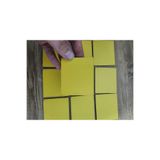 Miracix 10 Adet Ahşap Renkli Kare Bardak Altlığı Supla – 3 mm MDF Dekoratif Hobi ve Süsleme Ürünü Sarı Sarı 6 x 6