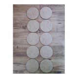 Miracix 10 Adet Ahşap Supla 8 Cm Çap Ham Mdf 3 mm Lazer Kesim Yuvarlak Kahve 10 x 10