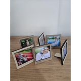Miracix 6 Adet Ahşap (FOTOĞRAF DAHİL) Polaroid Mini Fotoğraf Çerçevesi - 9x9cm Çok Renkli 8 x 8