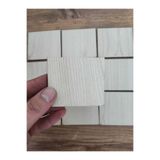 Miracix Ahşap Renkli Kare Bardak Altlığı Supla – 3 mm MDF Dekoratif Hobi ve Süsleme Ürünü Krem Krem 6 x 6