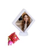 Miracix Hatıra Çerçevesi Kişiye Özel Fotoğraf Dahil - 11x11cm Beyaz 11 x 11