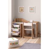 Miracle 3D Beyaz 90X45 cm Çocuk Çalışma Masası ve Sırt Dayamalı Sandalye Ergonomik Tasarım