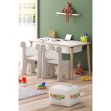 Miracle 3D Beyaz Çocuk Çalışma Masası MDF Klasik Tasarım 90x45 cm Aktivite Masası