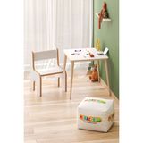 Miracle 3D Beyaz Çocuk Çalışma Masası ve Sırt Dayamalı Sandalye MDF Malzeme ile Ergonomik Tasarım