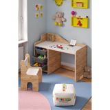 MİRACLE 3D Çocuk Çalışma Masası 90x45 Cm 3 Sepetli Çocuk Çalışma Masası 1 Adet Sandalye (2-8 yaş)